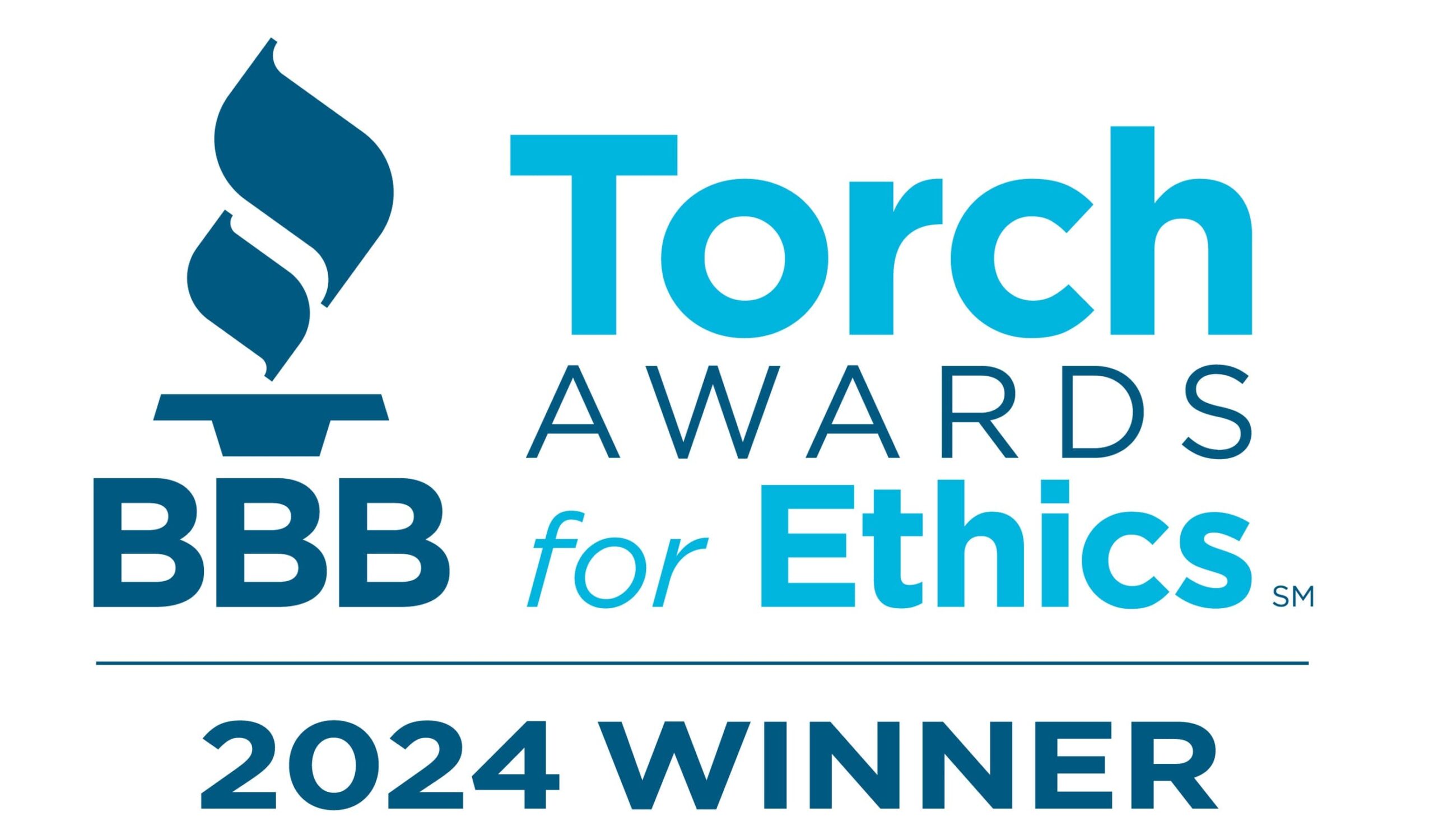 Keck - torch award winner logo color